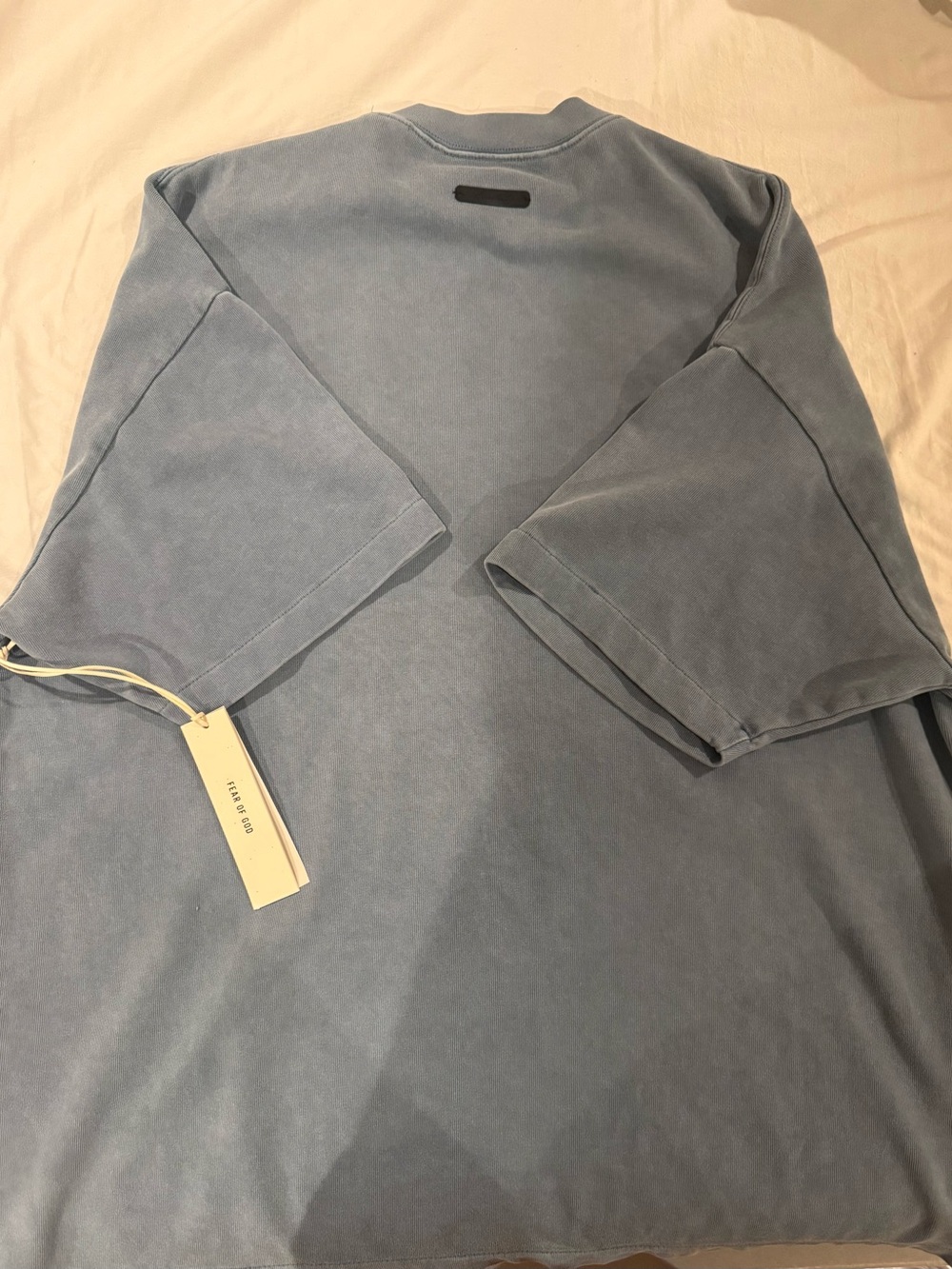 Fear of God Essentials Oversized Blue Graphic T-Shirt - Picture 3 of 3
